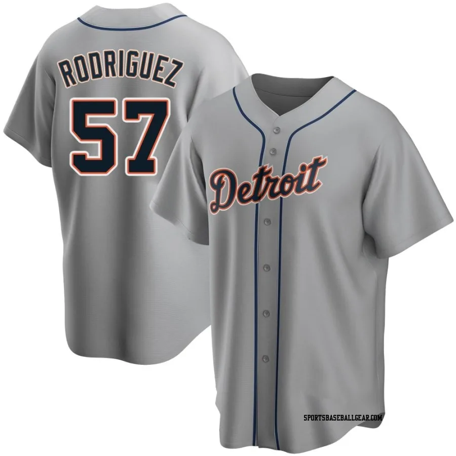 Eduardo Rodriguez Men's Detroit Tigers Gray Replica Road Jersey