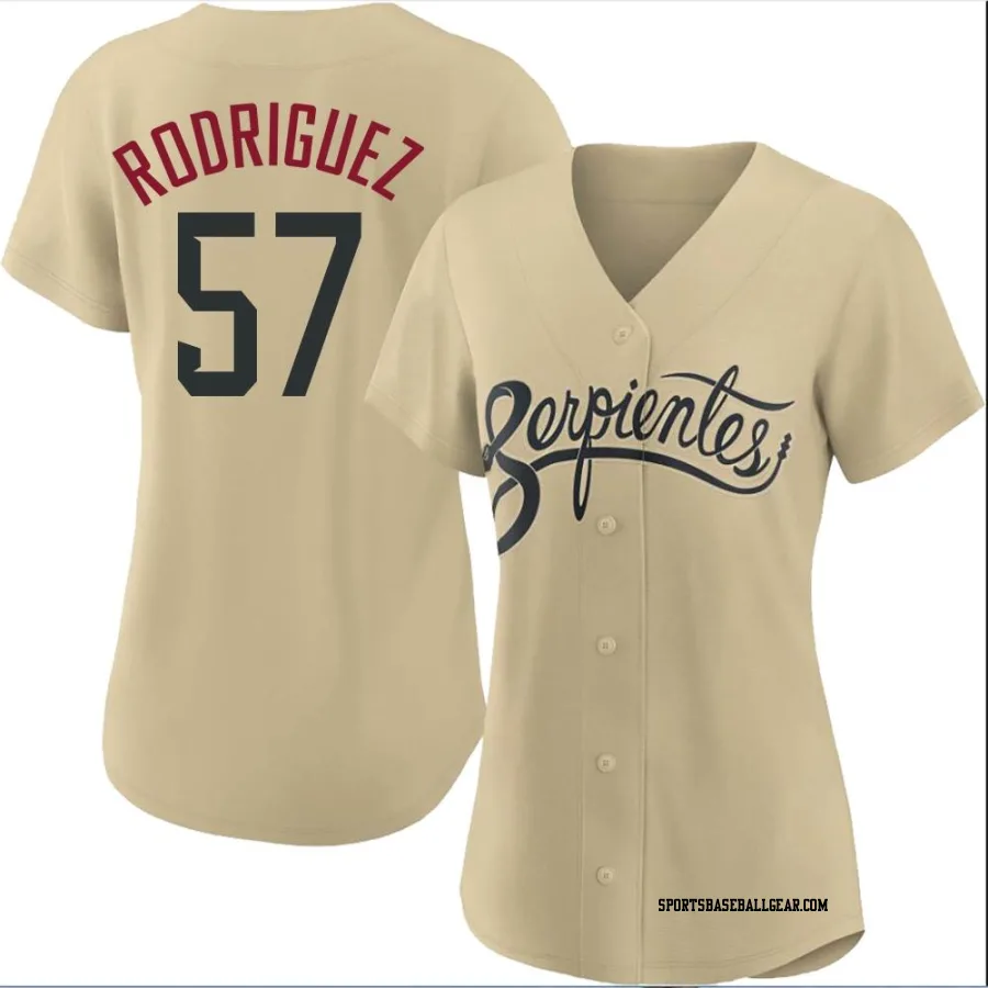 Eduardo Rodriguez Women's Arizona Diamondbacks Gold Authentic 2021 City Connect Cool Base Jersey