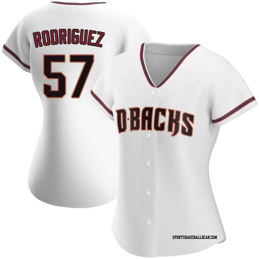 Eduardo Rodriguez Women's Arizona Diamondbacks White Authentic Home Jersey