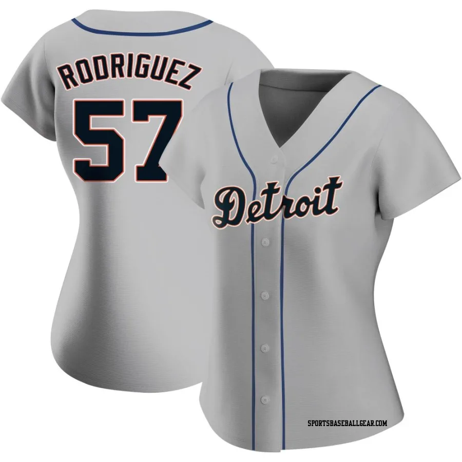 Eduardo Rodriguez Women's Detroit Tigers Gray Authentic Road Jersey