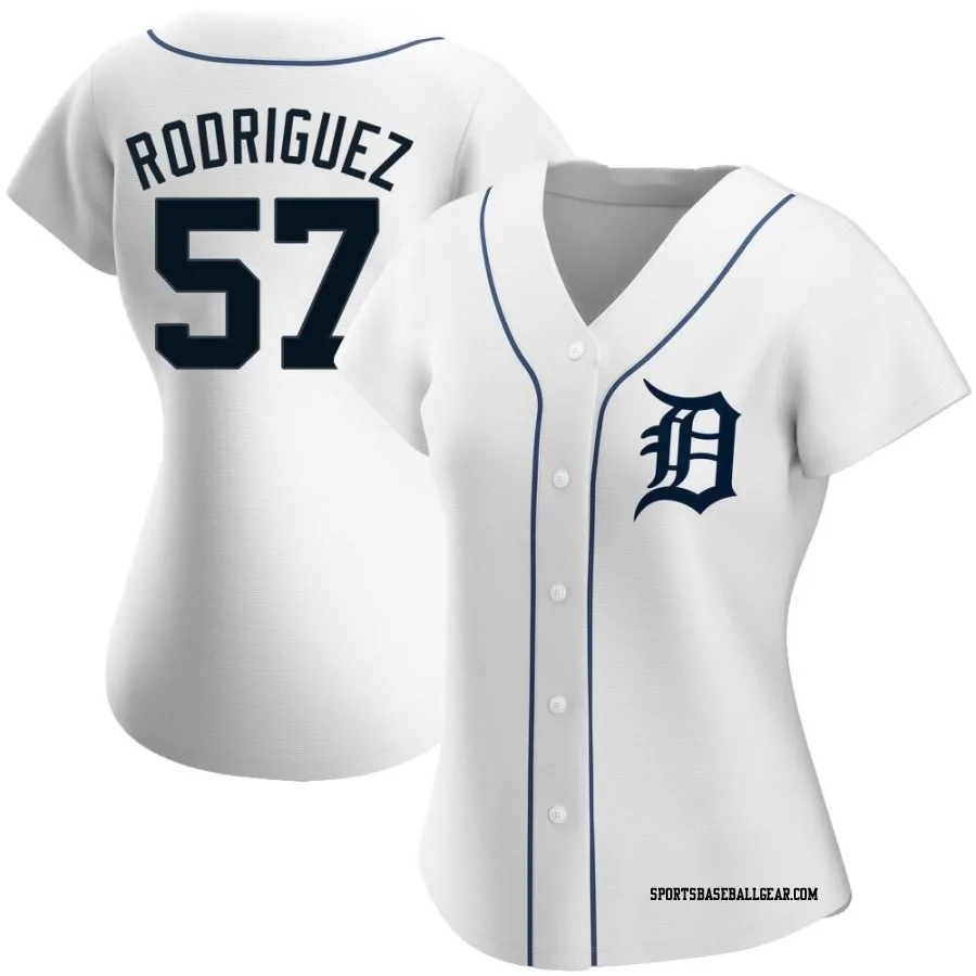 Eduardo Rodriguez Women's Detroit Tigers White Replica Home Jersey