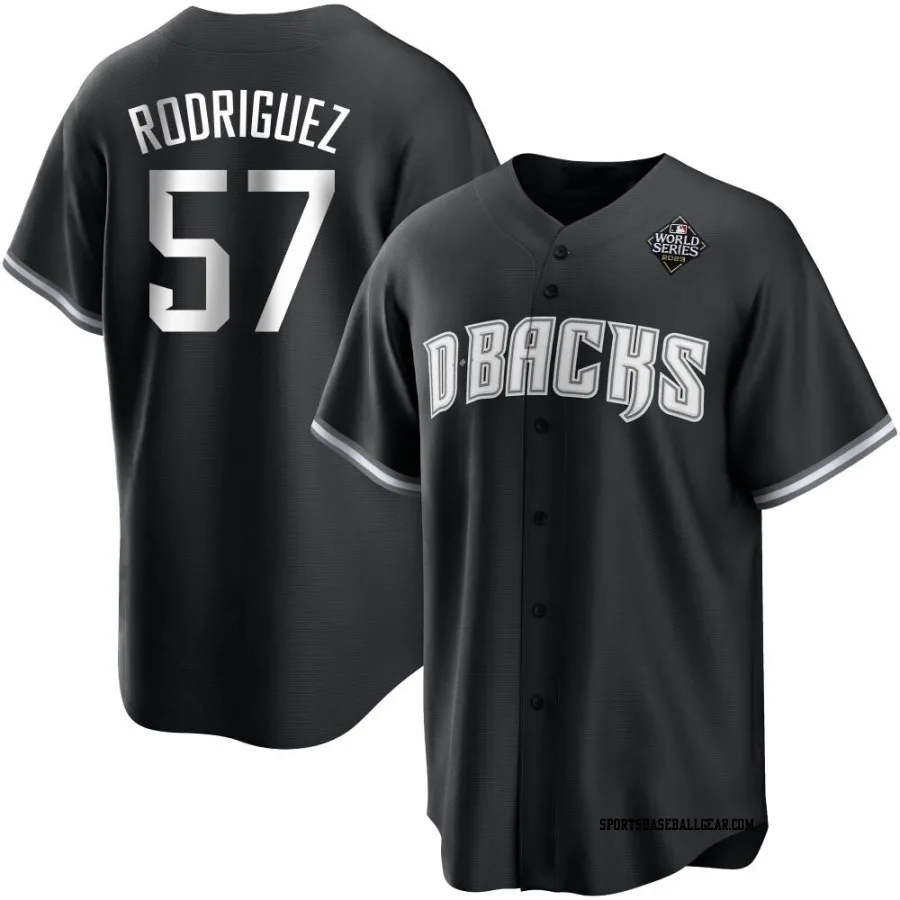 Eduardo Rodriguez Youth Arizona Diamondbacks White Replica Black 2023 World Series Jersey