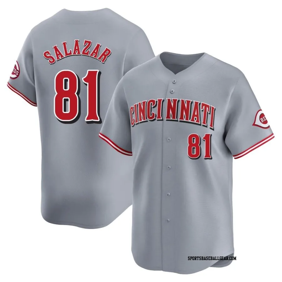 Eduardo Salazar Men's Cincinnati Reds Gray Limited Away Jersey