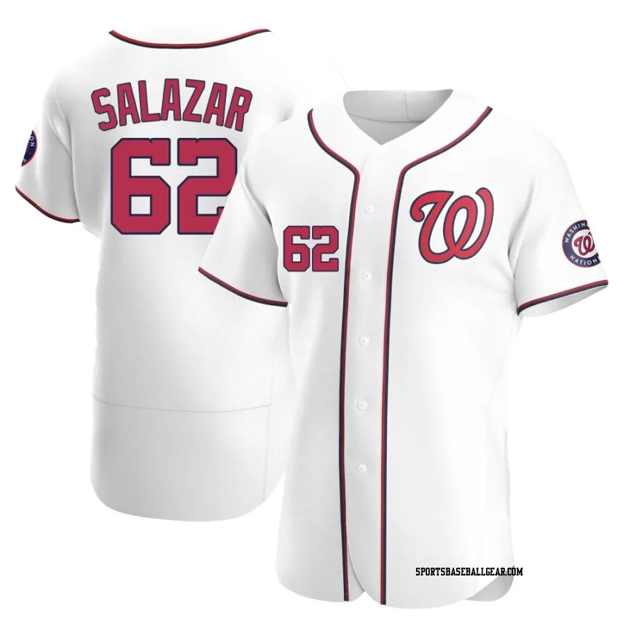 Eduardo Salazar Men's Washington Nationals White Authentic Home Jersey