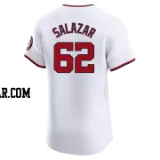 Eduardo Salazar Men's Washington Nationals White Elite Home Jersey