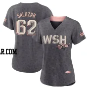 Eduardo Salazar Women's Washington Nationals Gray Authentic 2022 City Connect Jersey