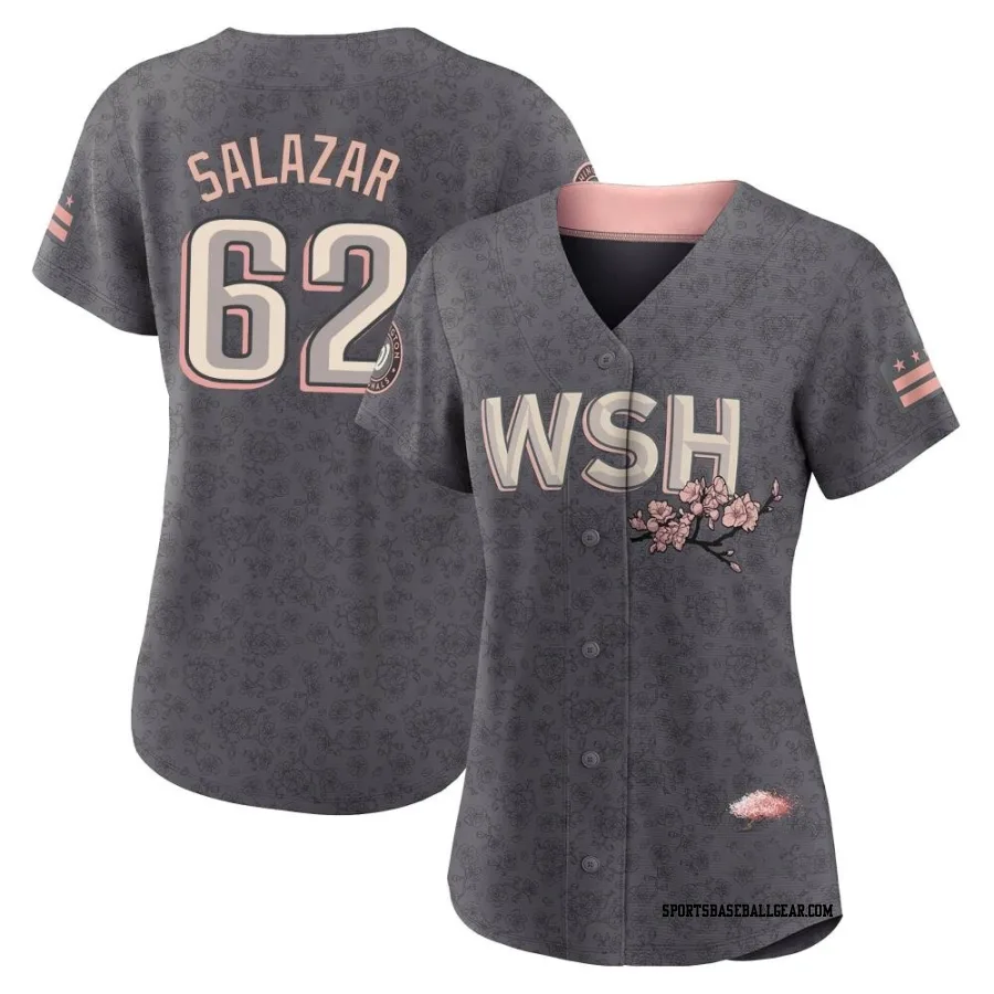 Eduardo Salazar Women's Washington Nationals Gray Authentic 2022 City Connect Jersey