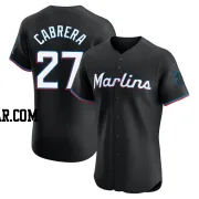 Edward Cabrera Men's Miami Marlins Black Elite Alternate Vapor Premier Jersey