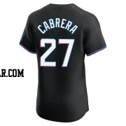 Edward Cabrera Men's Miami Marlins Black Elite Alternate Vapor Premier Jersey