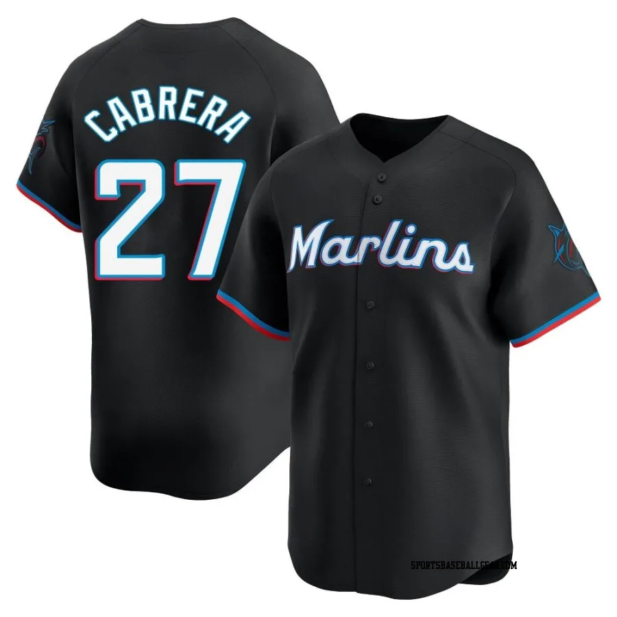 Edward Cabrera Men's Miami Marlins Black Limited Alternate Jersey