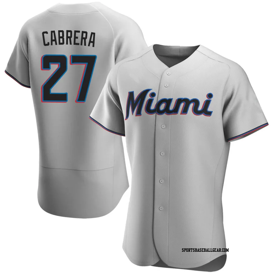 Edward Cabrera Men's Miami Marlins Gray Authentic Road Jersey