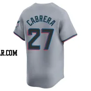 Edward Cabrera Men's Miami Marlins Gray Limited Road Jersey