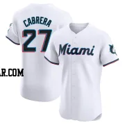 Edward Cabrera Men's Miami Marlins White Elite Home Jersey