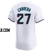 Edward Cabrera Men's Miami Marlins White Elite Home Jersey