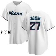 Edward Cabrera Men's Miami Marlins White Replica Home Jersey