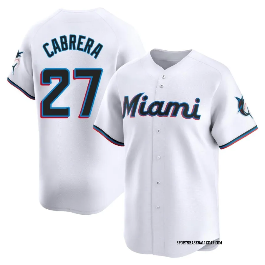 Edward Cabrera Youth Miami Marlins White Limited Home Jersey