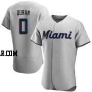 Edward Duran Men's Miami Marlins Gray Authentic Road Jersey