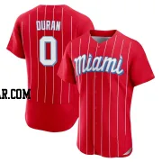 Edward Duran Men's Miami Marlins Red Authentic 2021 City Connect Jersey