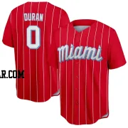 Edward Duran Men's Miami Marlins Red Replica 2021 City Connect Jersey