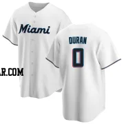 Edward Duran Men's Miami Marlins White Replica Home Jersey