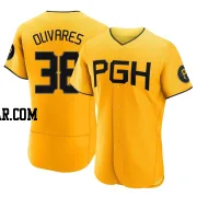 Edward Olivares Men's Pittsburgh Pirates Gold Authentic 2023 City Connect Jersey