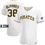 Edward Olivares Men's Pittsburgh Pirates White Authentic Home Jersey