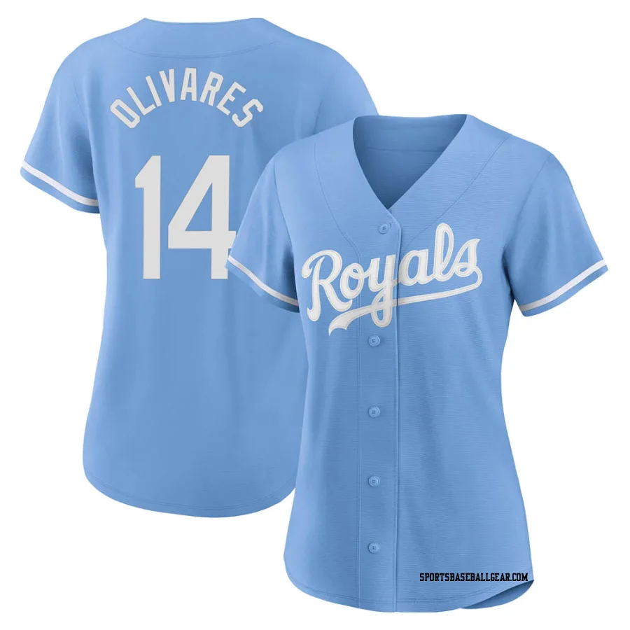 Edward Olivares Women's Kansas City Royals Light Blue Replica 2022 Alternate Jersey