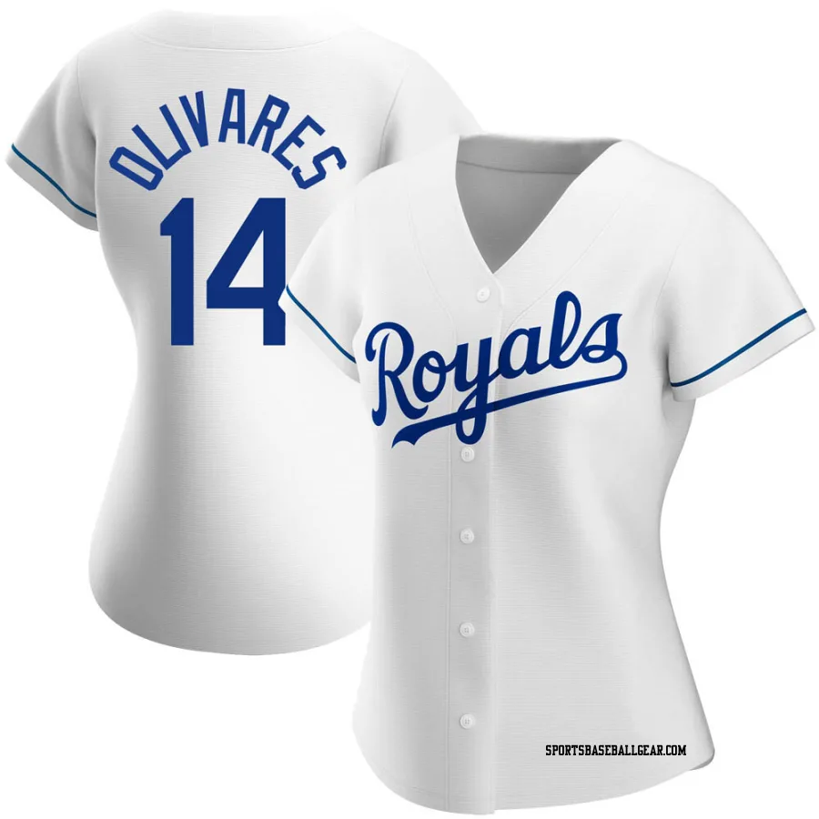 Edward Olivares Women's Kansas City Royals White Authentic Home Jersey