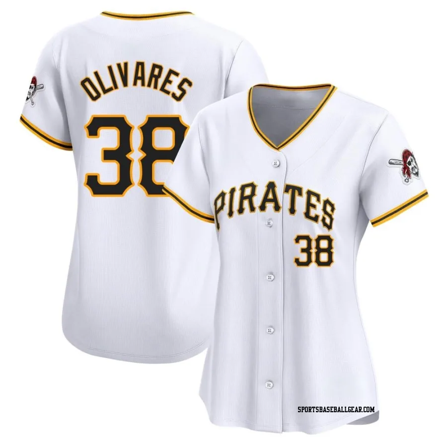 Edward Olivares Women's Pittsburgh Pirates White Limited Home Jersey