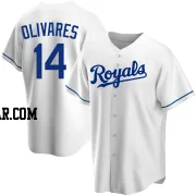 Edward Olivares Youth Kansas City Royals White Replica Home Jersey