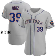 Edwin Diaz Men's New York Mets Gray Authentic Road Jersey