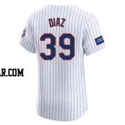 Edwin Diaz Men's New York Mets White Elite Home Patch Jersey