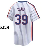 Edwin Diaz Men's New York Mets White Limited Cooperstown Collection Jersey