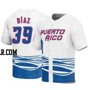 Edwin Diaz Men's Puerto Rico Baseball White Replica 2023 World Baseball Classic Jersey