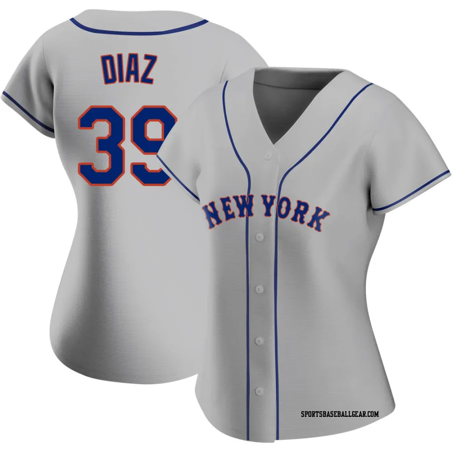 Edwin Diaz Women's New York Mets Gray Authentic Road Jersey