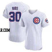 Edwin Rios Men's Chicago Cubs White Elite Home Jersey