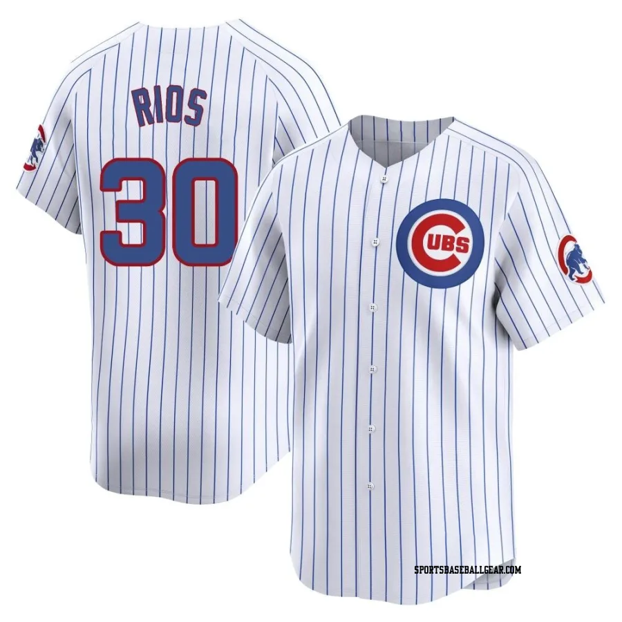 Edwin Rios Men's Chicago Cubs White Limited Home Jersey