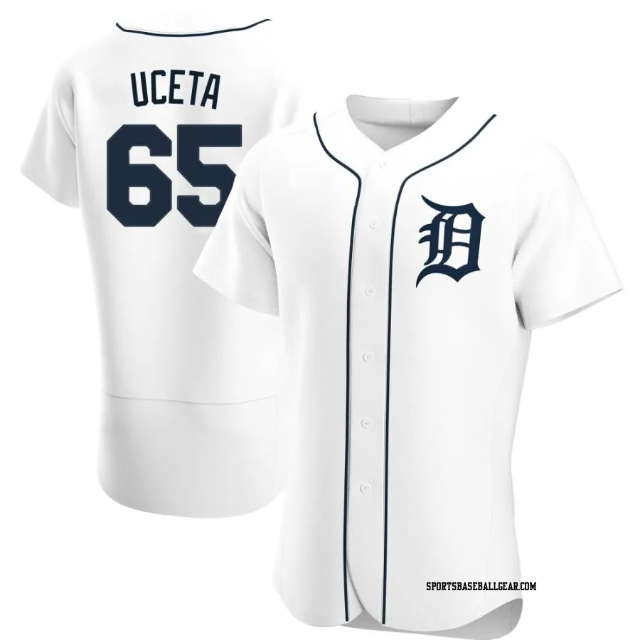 Edwin Uceta Men's Detroit Tigers White Authentic Home Jersey