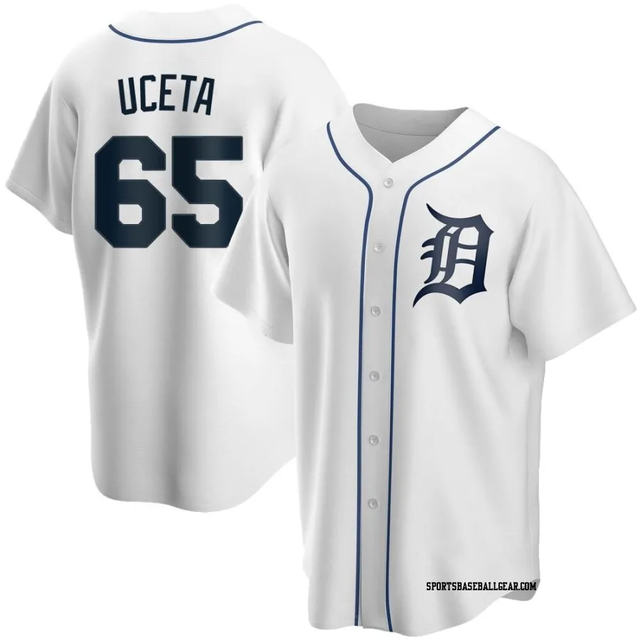 Edwin Uceta Men's Detroit Tigers White Replica Home Jersey