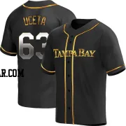 Edwin Uceta Men's Tampa Bay Rays Black Golden Replica Alternate Jersey