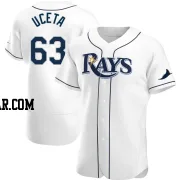 Edwin Uceta Men's Tampa Bay Rays White Authentic Home Jersey