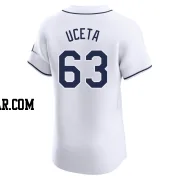 Edwin Uceta Men's Tampa Bay Rays White Elite Home Jersey