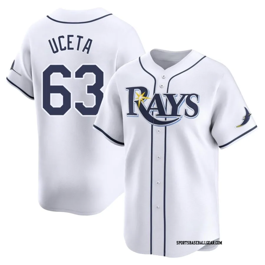 Edwin Uceta Men's Tampa Bay Rays White Limited Home Jersey