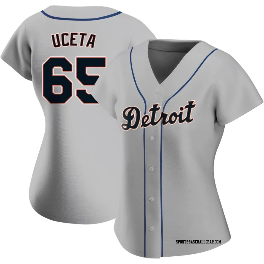 Edwin Uceta Women's Detroit Tigers Gray Authentic Road Jersey