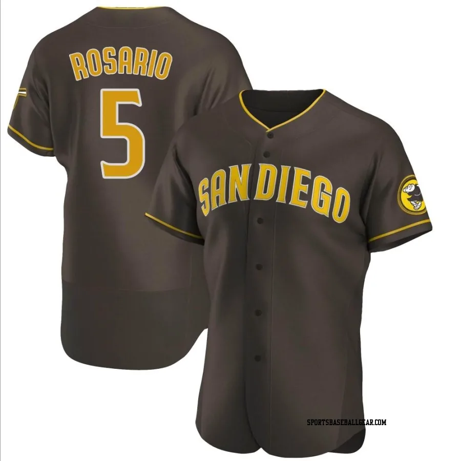 Eguy Rosario Men's San Diego Padres Brown Authentic Road Jersey