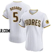 Eguy Rosario Men's San Diego Padres White Elite Home Patch Jersey