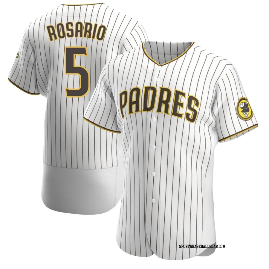 Eguy Rosario Men's San Diego Padres White/Brown Authentic Home Jersey