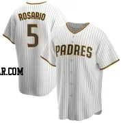 Eguy Rosario Men's San Diego Padres White/Brown Replica Home Jersey