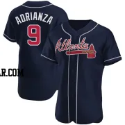 Ehire Adrianza Men's Atlanta Braves Navy Authentic Alternate Jersey