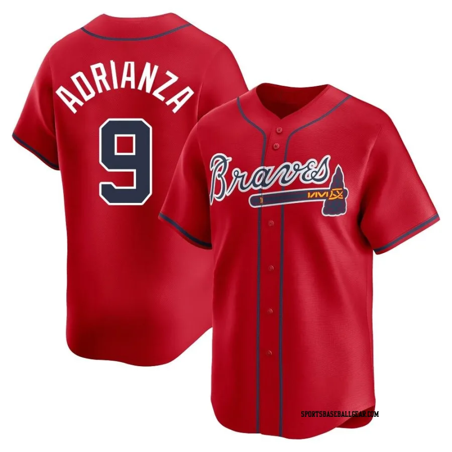 Ehire Adrianza Men's Atlanta Braves Red Limited Alternate Jersey